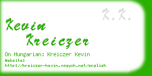 kevin kreiczer business card